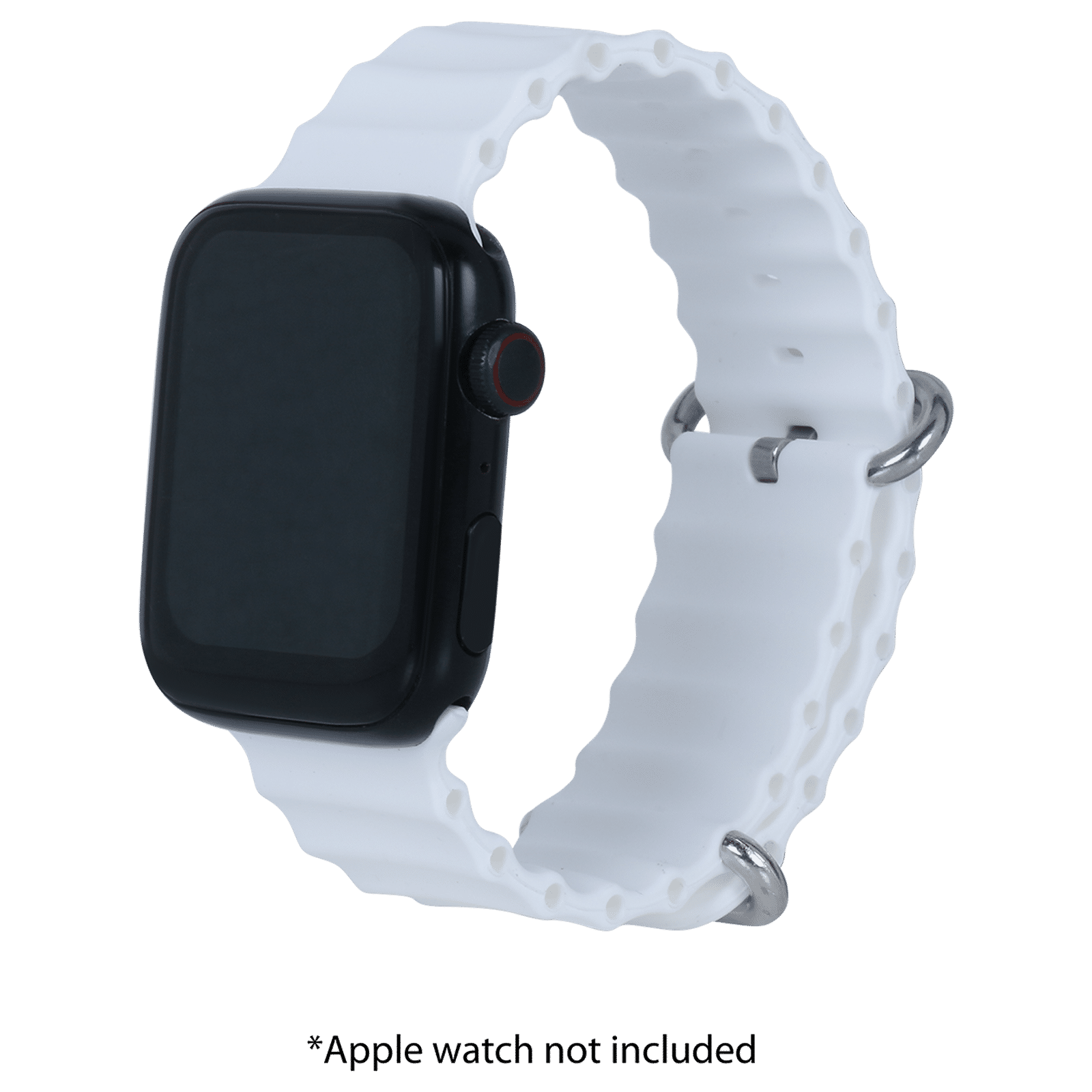 Buy Croma Soft Silicone Ridged Strap For Apple Iwatch 42mm 44mm 45mm Apple Compatible 3879